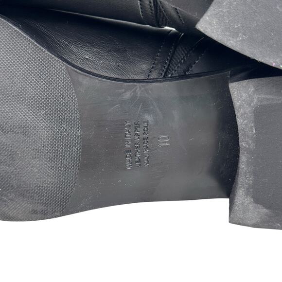 Fabianelli Leather Ankle Black Boots 10 Women's Point Toe Pull On Italy Classic - Picture 9 of 9